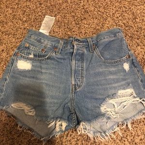 Levis high waisted 501 shorts